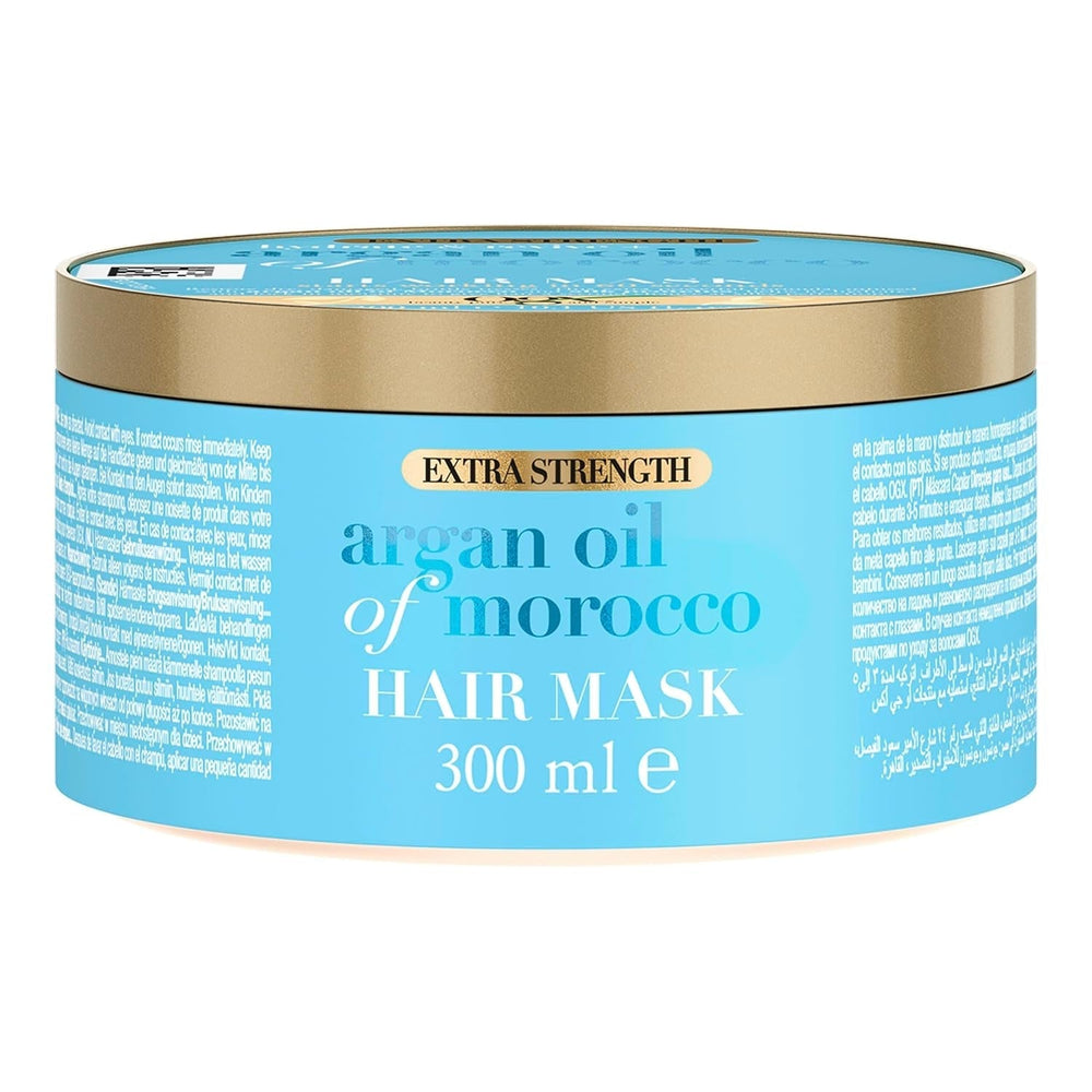 OGX Extra Strength Hydrate & Revive + Argan Oil of Morocco Hair Mask (300 ml), mască de păr luxoasă cu ulei bogat de argan și proteine de mătase Masca de par Naty Shop Ogx Argan Oil Of Morocco Mască de păr