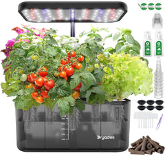 Hydroponic Grow System: 8 kapslí, 24W Full Spectrum LED Lamp s upozorněním na nízkou hladinu vody | Vnitřní zahrada pro kuchyň, obývací pokoj, školu | Tip na dárek pro amatérské zahradníky