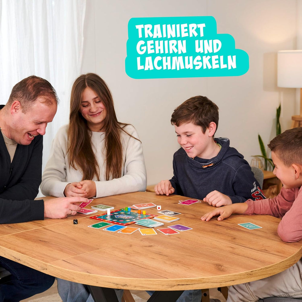 Noris 606062080 - Gegenteil Spiel (Brettspiel od 10 Jahre) - kombinierbar mit dem Kartenspiel - verrücktes Konzentrationspiel für Kinder und Erwachsene für 3-6 Spieler