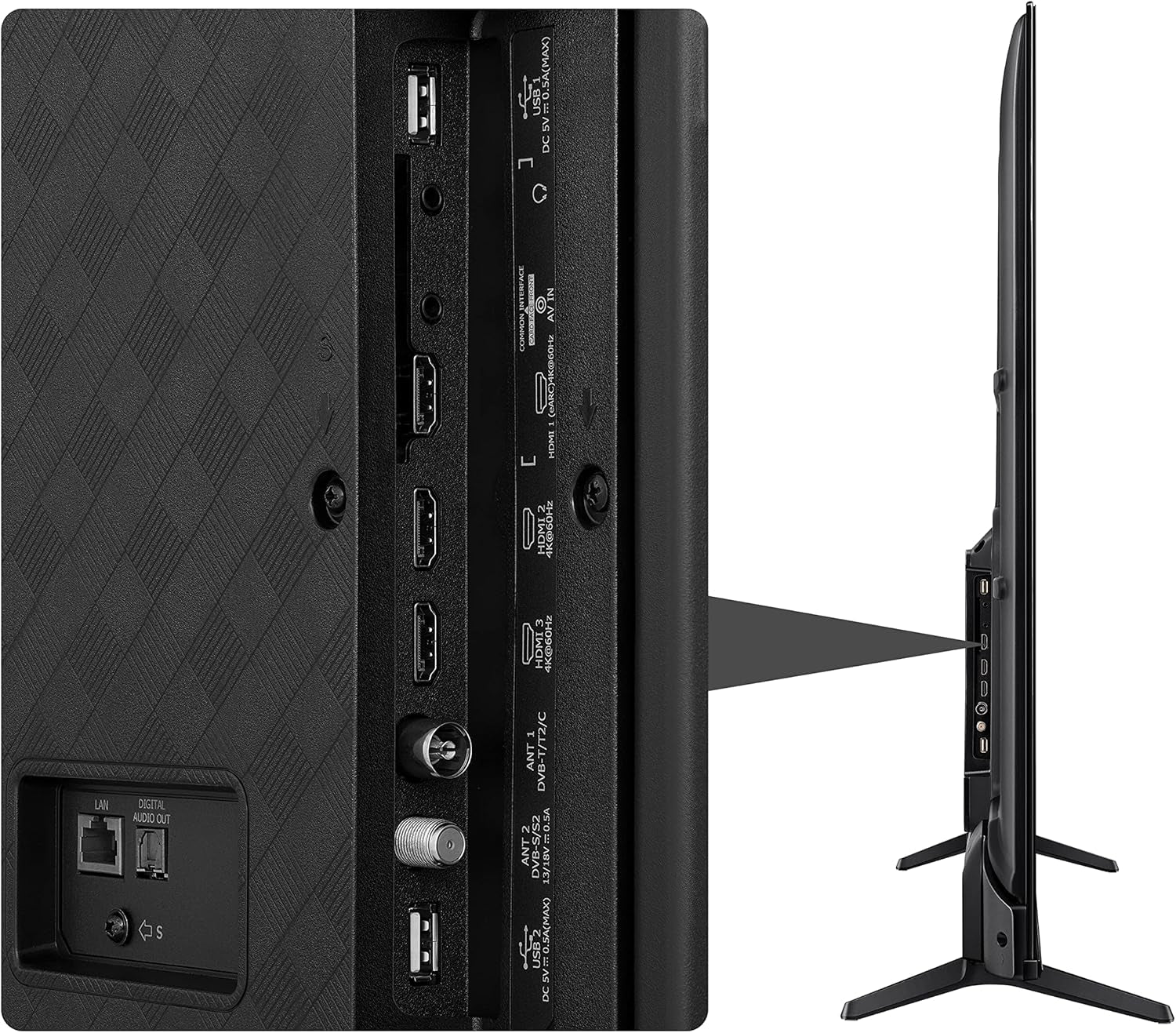 Hisense 50E6KT Televizor 127cm (50 inch), 4K UHD, LED, Smart TV, HDR, Dolby Vision, Tuner triplu DVB-C/S/S2/T/T2, WiFi, Bluetooth, Alexa încorporată, Mod Hotel [2023], negru