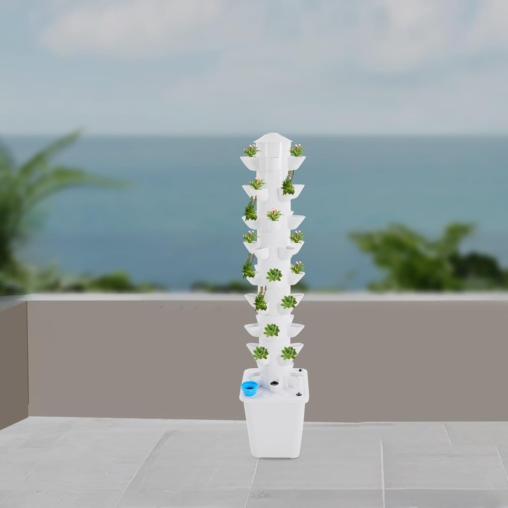 Hydroponický systém Hydroponická věž Vnitřní bylinková zahrada Hydroponický systém pěstování se 45 místy výsadby Vodní čerpadlo Vodní nádrž 20 l Vertikální pro květiny a zeleninu