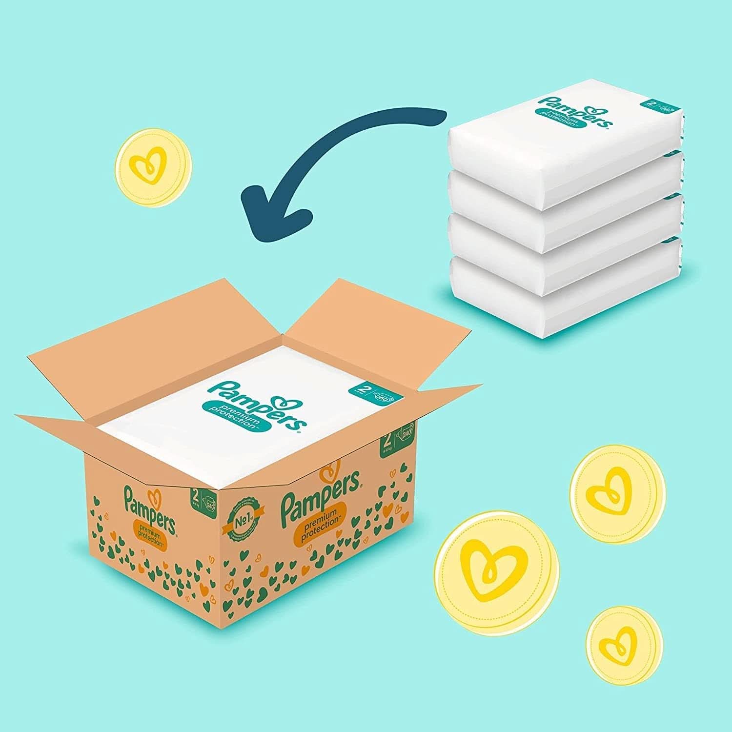 Balíček Pampers vel. 1 (novorozenec) a Always Discreet L, jednorázové kalhotky pro maminky, inkontinenci a po porodu Mother and Child Naty Shop