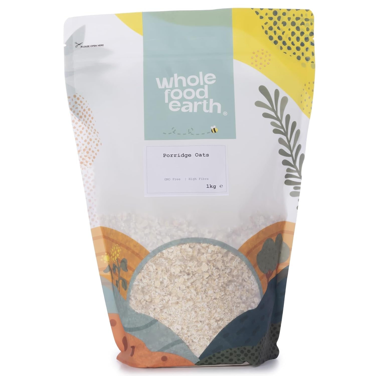Wholefood Earth - BIO ovesná kaše 3 kg | Bez GMO | Vegan | Bohaté na vlákninu