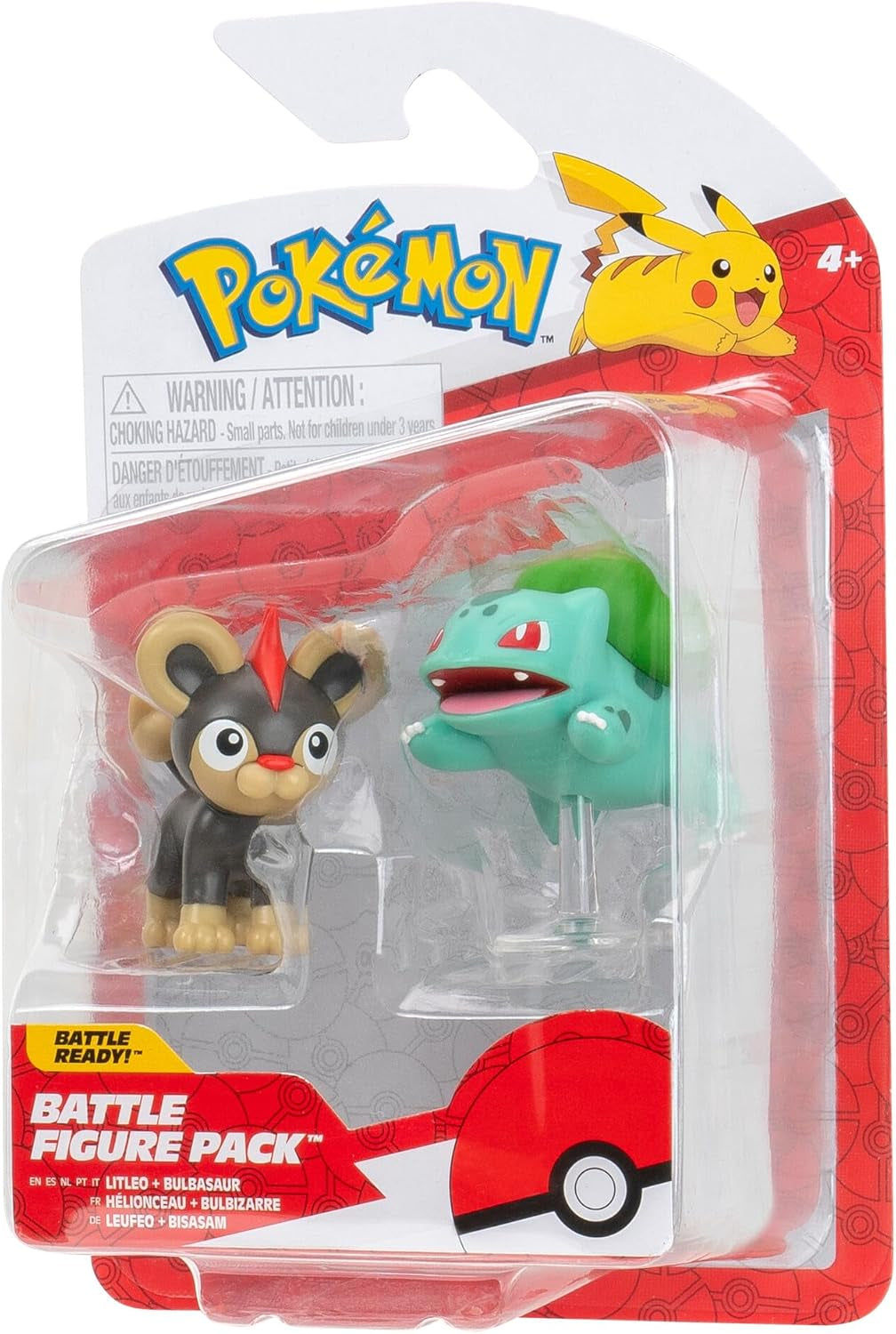 Pokémon PKW3583 - Battle Figure Pack - Leufeo & Bisasam, Figuri oficiale detaliate, 5 cm fiecare Action figures Naty Shop