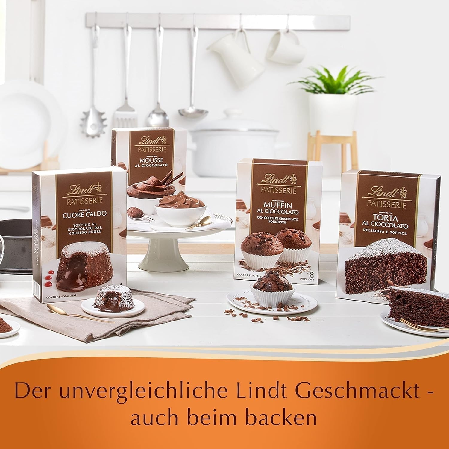 Lindt & Sprüngli Feines Backen Kuchenmischung, Backmischung, 8 porcí, Lactosefrei, 400 G Směs na pečení a vaření Naty Shop