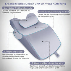 Pernă de citit pentru pat și canapea, pernă cu pană, pernă de pat din spumă cu memorie, pernă pentru dormit pe o parte, pernă ergonomică pentru susținerea spatelui, pentru citit și vizionat la televizor