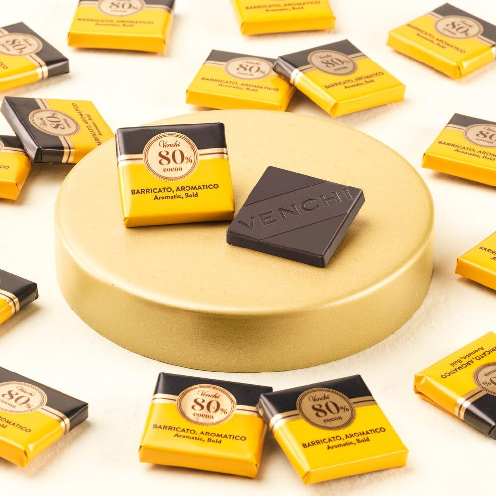 Venchi - Granblend Extra Bitter Barrique 80%, 1 kg - Čokoláda s vybranými směsmi kakaa - Bez lepku - Vegan