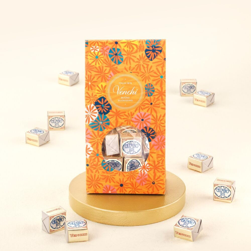 Venchi – Kolekce Murrine – Dárková krabička na čokoládu Cremino 1878, 300 g – S lískovými oříšky CHZO Piemont Forest – Gianduia – Tip na dárek – Bez lepku