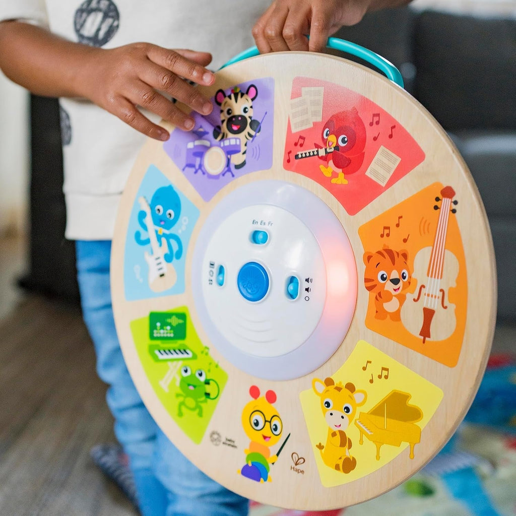 Baby Einstein, Hape, Cal's Smart Sounds Symphony Magic Touch Jucărie electronică din lemn cu activități în 3 limbi (engleză, franceză și spaniolă), 3 moduri, de la 6 luni Jucarii Bebe Naty Shop