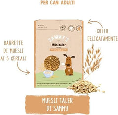Sammyho müsli mince | Křupavé pečené svačiny pro psy | 5 obilných müsli mincí pro vašeho velkého chlupatého přítele (30 kg+) | 1 kg