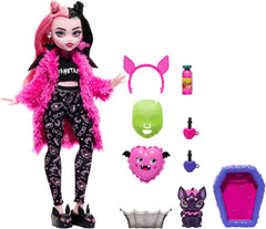 Příslušenství pro panenky a pyžamové párty MONSTER HIGH Draculaura Bat Count Fabulous Doll Pet Creepover Party HPY66 Naty Shop Dolls