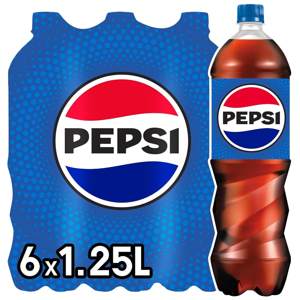 Pepsi Cola, Original, sada 6 x 1,25 litrů Nealkoholické nápoje Naty Shop 6 x 1,25 litrů Nová verze