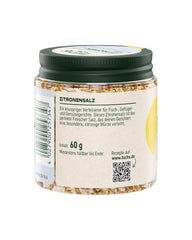 Fuchs Gewürze - Citronensalz | Toppingsalz mit Pyramidenflocken & Zitrone | Crunchy Verfeinerung für Fisch und Gemüse | Citronová sůl v Premium-Qualität | 60 g v wiederverschließbaren Gewürzglas