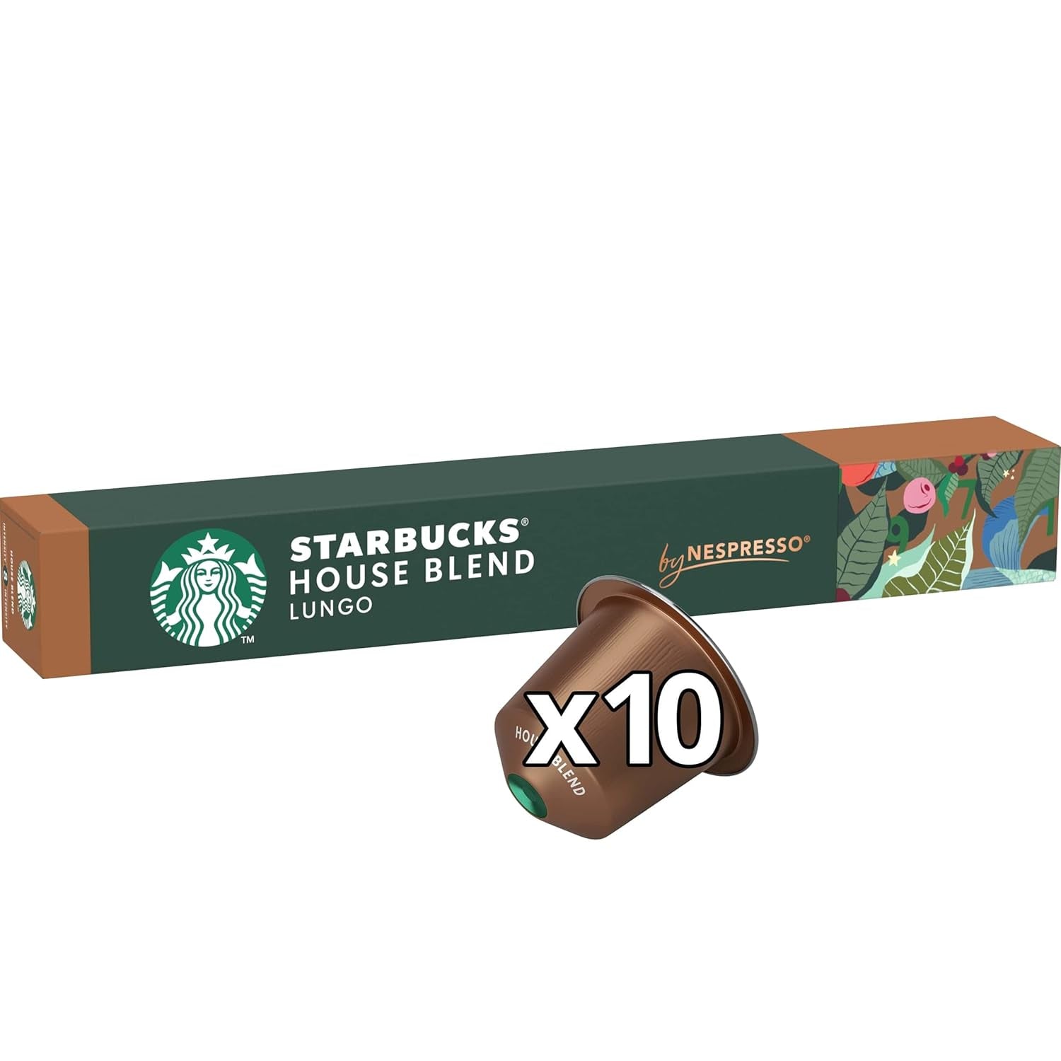STARBUCKS House Blend by Nespresso, Mittlere Röstung, Kaffeekapseln 10 x 10 (100 Kapseln)