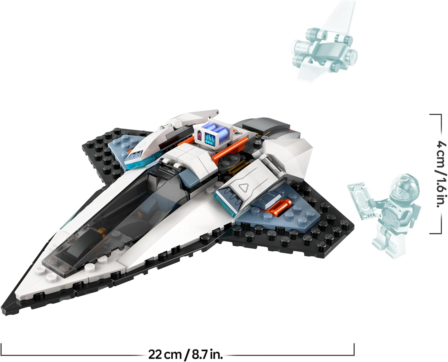 LEGO City Raumschiff, Weltraum-Spielzeug s raketoplánem pro děti v Baen, Jungen und Mädchen ab 6 Jahren, Set s astronautem-figurka 60430