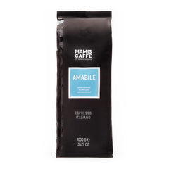 Mamis Caffè Amabile - Boabe espresso întregi - Cafea prăjită mediu cu nuanțe dulci - Espresso italian cu cremă groasă Cafea Naty Shop 1 Kg Boabe întregi