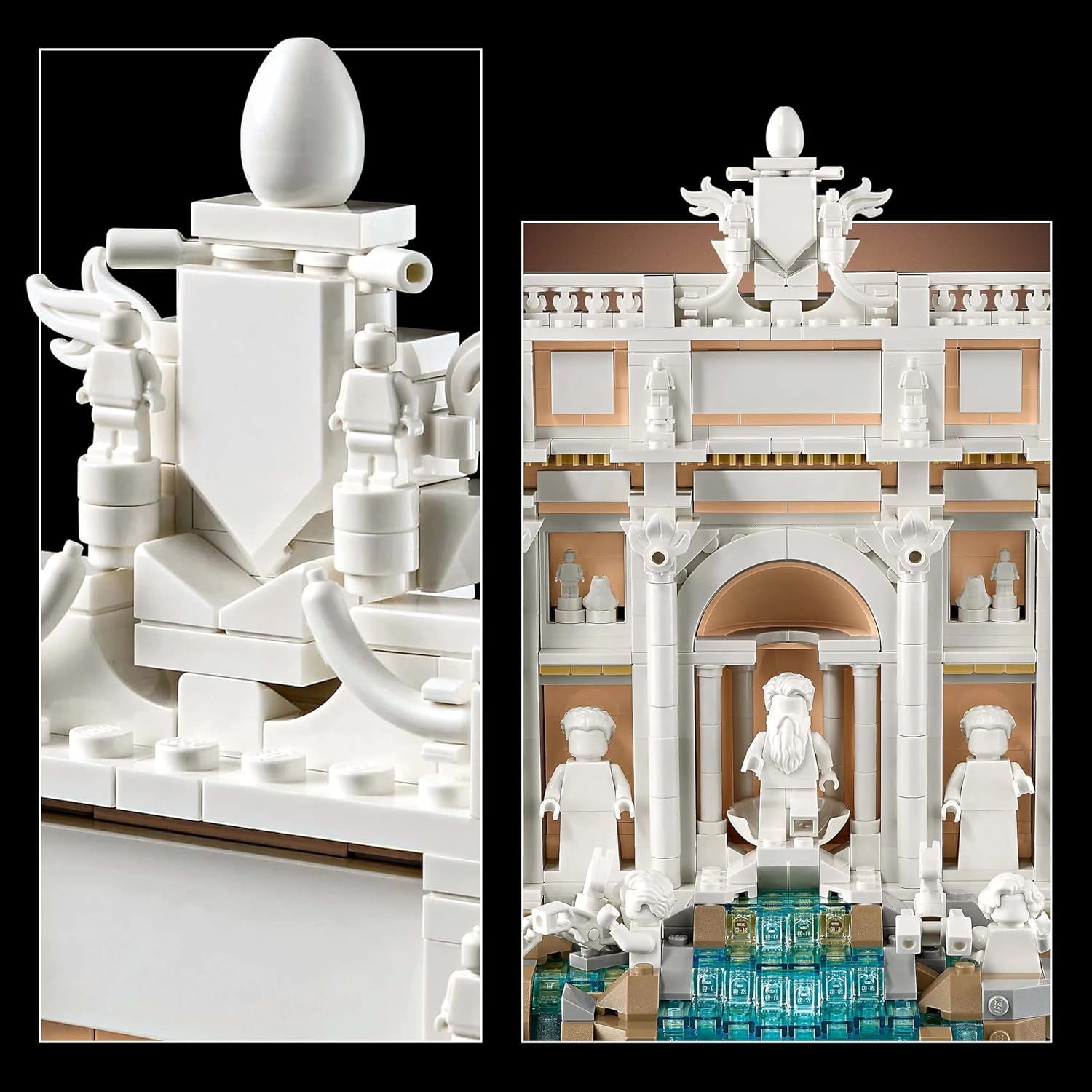 LEGO Architecture Fontána di Trevi – Model římské památky se sochami Minifigurek – sbírkový kousek do kanceláře a obývacího pokoje – dárek pro dospělé a milovníky architektury 21062 Stavebnice Besuche den LEGO-Store