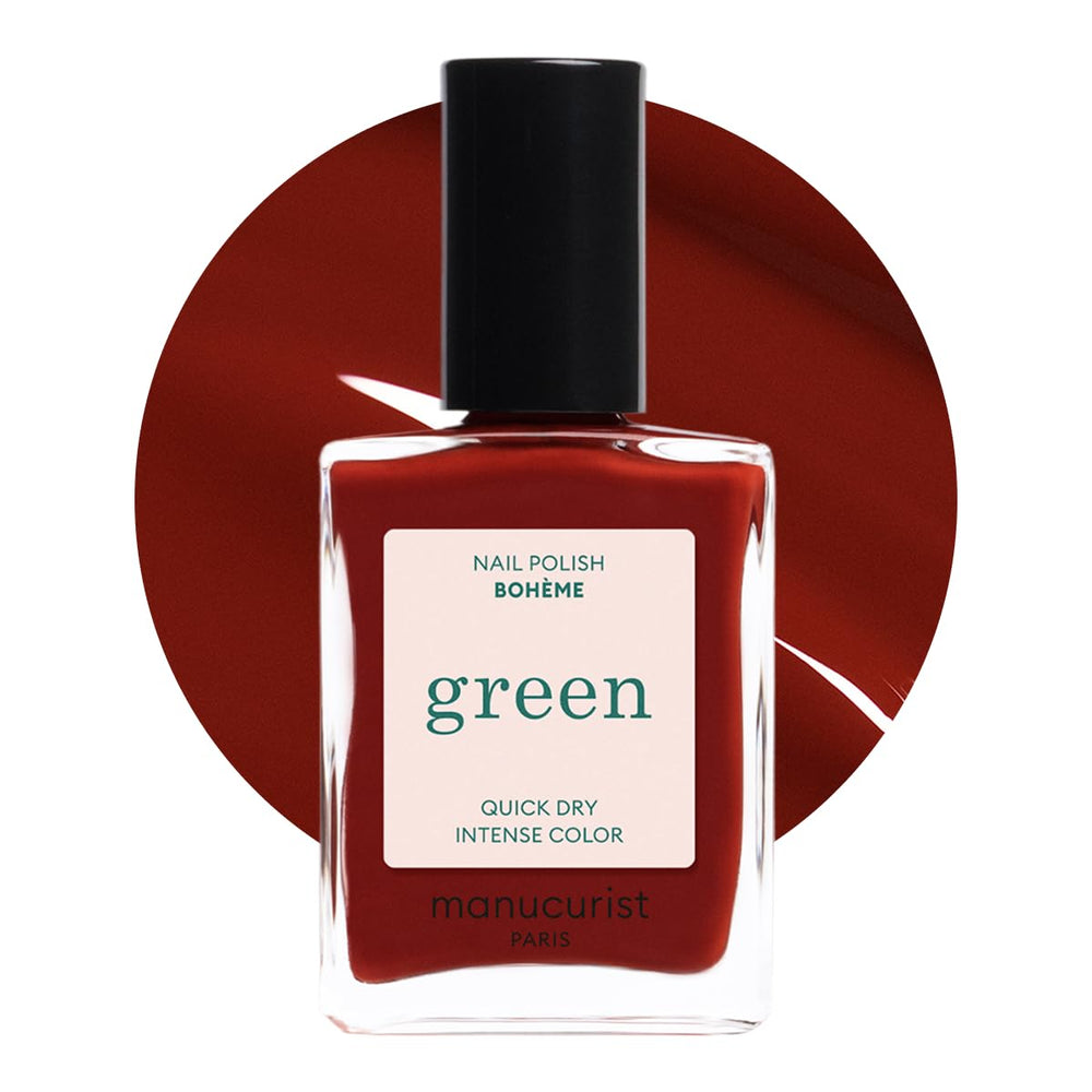Manucurist Green - Rosy Beige Shell Beige Lak - Rychleschnoucí lak na nehty - DIY Nails - Vegan 12-Free - Rostlinná báze - Lak na nehty - Vyrobeno ve Francii