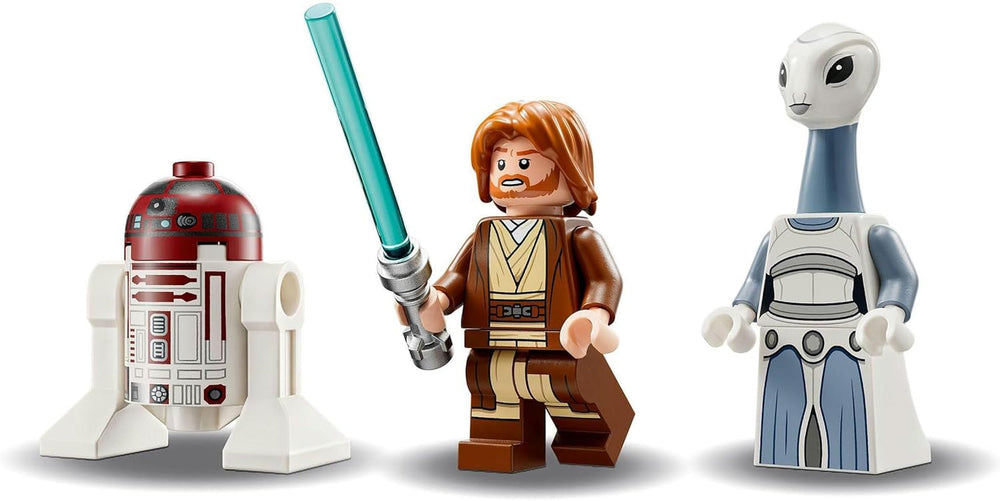 LEGO Star Wars Jedi Starfighter Obi-Wan Kenobi, Sestavitelná hračka s Taun We, Figurka droida a světelný meč, Sada Útok klonů 75333 Stavebnice Besuche den LEGO-Store