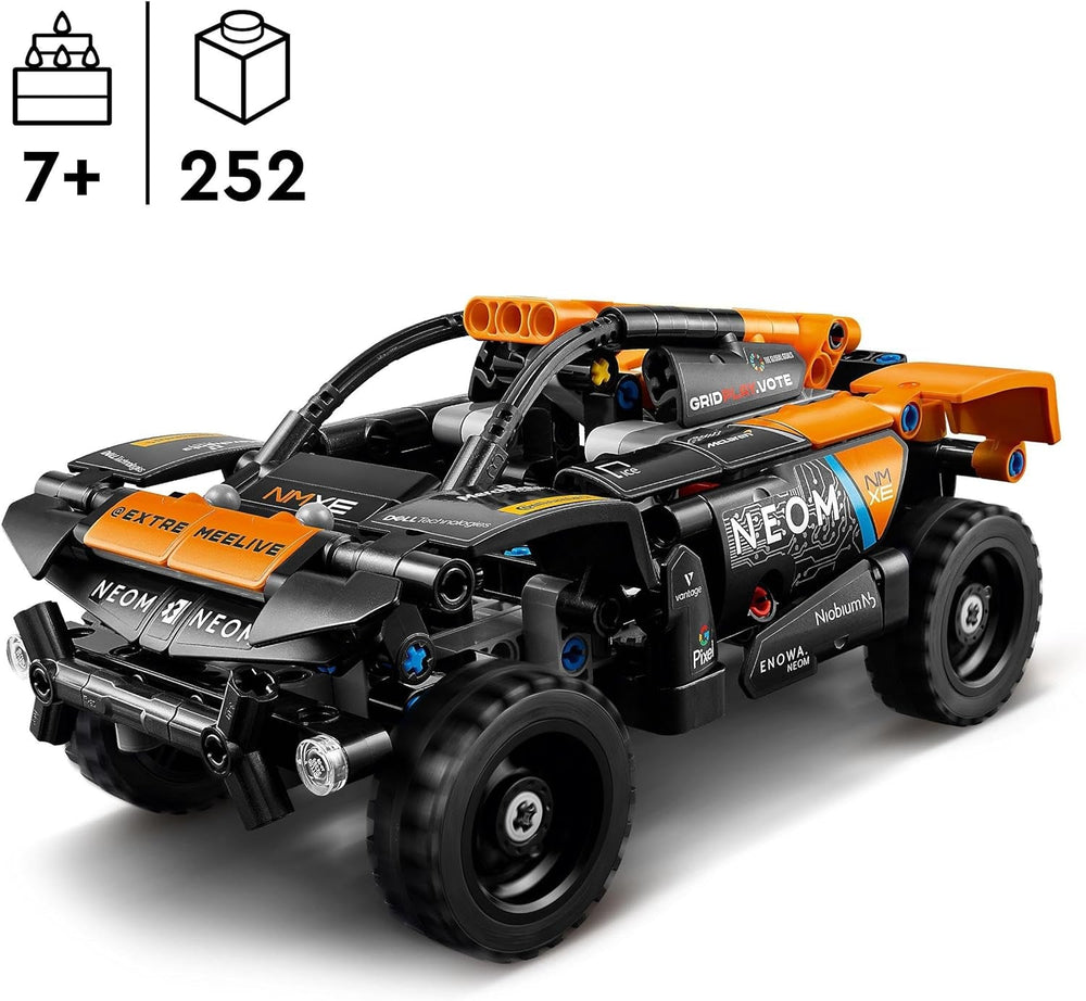 LEGO Technic NEOM Mclaren Extreme E závodní sada aut, motorová hračka pro děti, sestavitelné větrné auto, technický dárek pro chlapce a dívky 7 let staré 42166 stavebnic Besuche den LEGO-Store