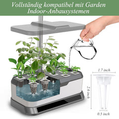 125 pěstebních houbiček, 50 náhradních pěstebních houbiček, příslušenství hydroponického startovacího systému s 50 štítky, 12 izolačními uzávěry, 12 košíky na rostliny, 1 pinzetou