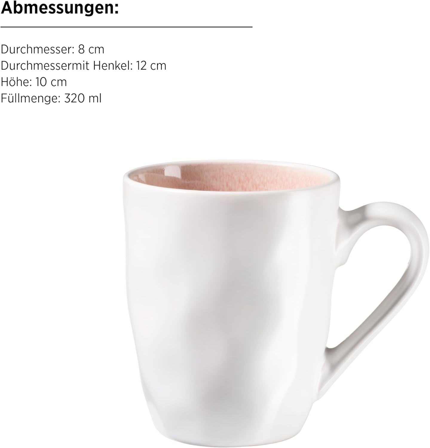 MÄSER 934111 Serie Frozen, Geschirr Set aus Keramik für 4 Personen, 16-teiliges Kombiservice mit organischen Formen, in beere gesprenkeltes Service, Berry