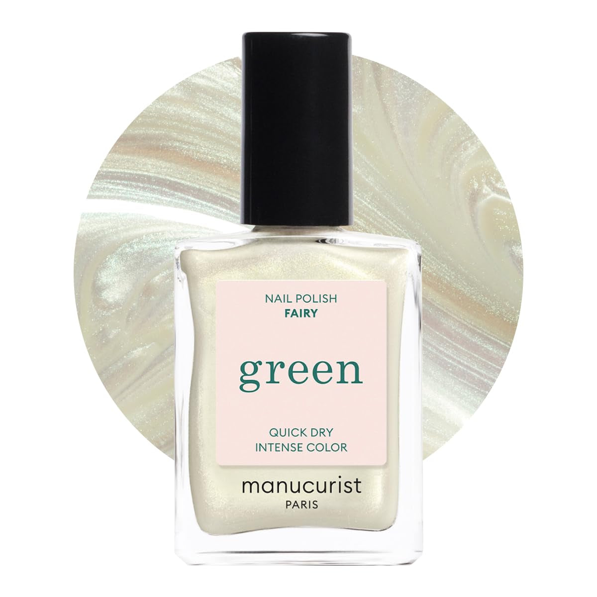 Manucurist Green - Rosy Beige Shell Beige Lak - Rychleschnoucí lak na nehty - DIY Nails - Vegan 12-Free - Rostlinná báze - Lak na nehty - Vyrobeno ve Francii
