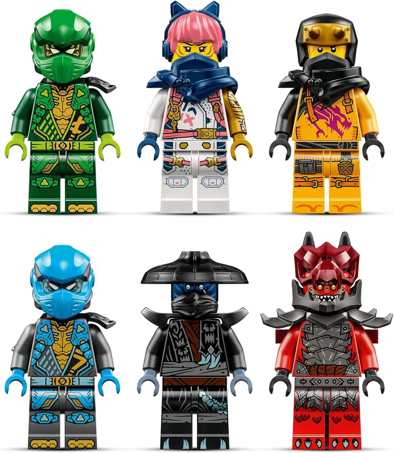 LEGO NINJAGO Chaos Dragon Thundertooth - Hračka se 6 minifigurkami nindžů - Stavebnice na hraní rolí pro chlapce a dívky ve věku 8+ - Dárky pro fanoušky televizního seriálu Rise of the Dragons 71832 Stavebnice Beuche den LEGO-Store