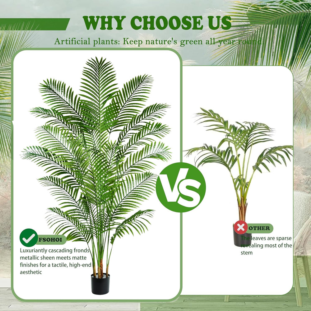 Künstliche Gefälschte Palme 180CM Tropische Bäume Im Topf Mit 18 Stämmen Und Echter Rinde Design Areca Boden Pflanze Gefälschte Palme Pflanze Für Indoor Outdoor Home Decor