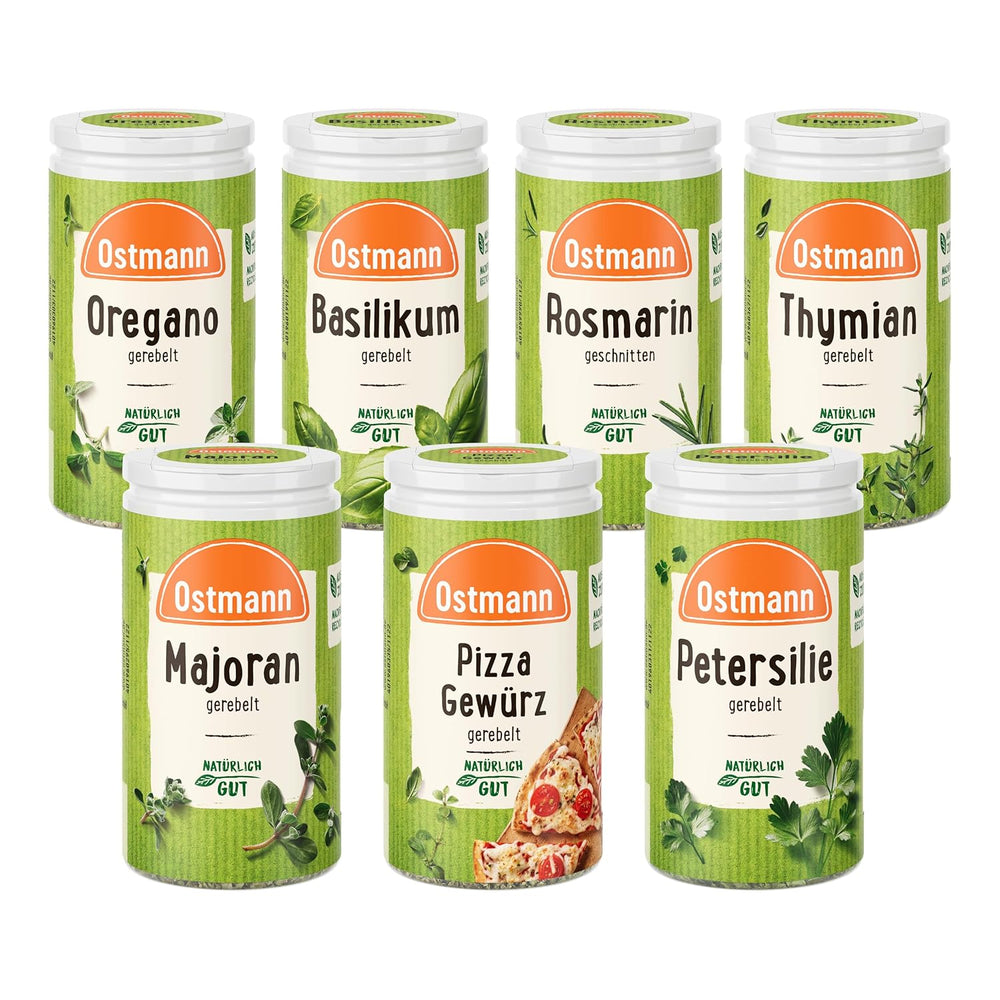 Ostmann Gewürze - gefülltes Gewürzregal mit 21 Gewürzdosen | Set aus Gewürze, Kräuter, Gewürzmischungen | zum Aufhängen | pro Schranktür | Sní: 1 kus