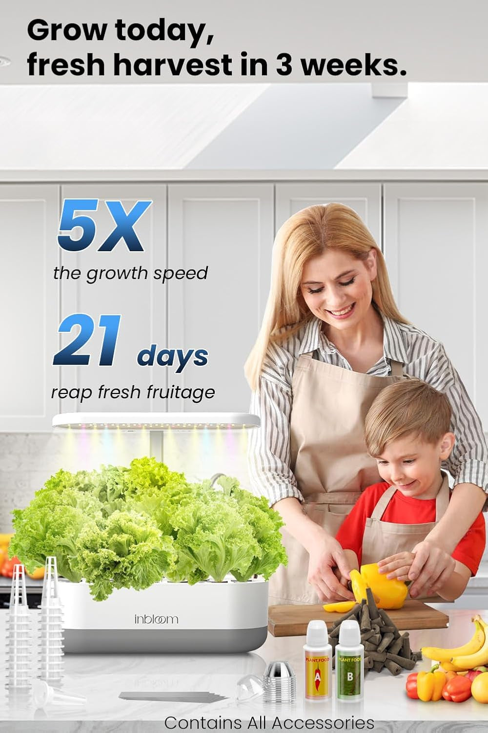 Hydroponický pěstební systém, 12 lusků