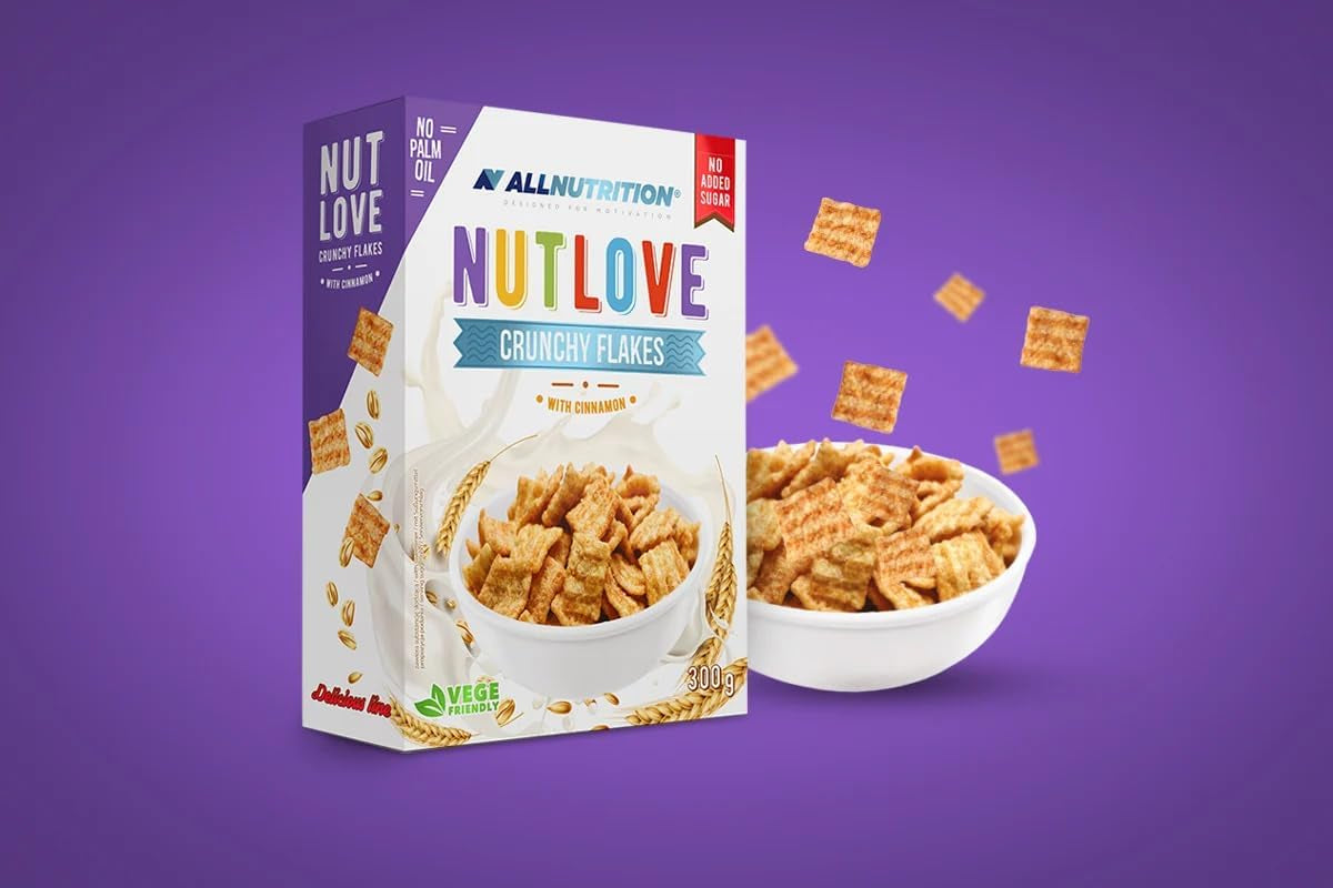 Allnutrition Nutlove křupavé vločky se skořicí 300G Cereal Naty Shop