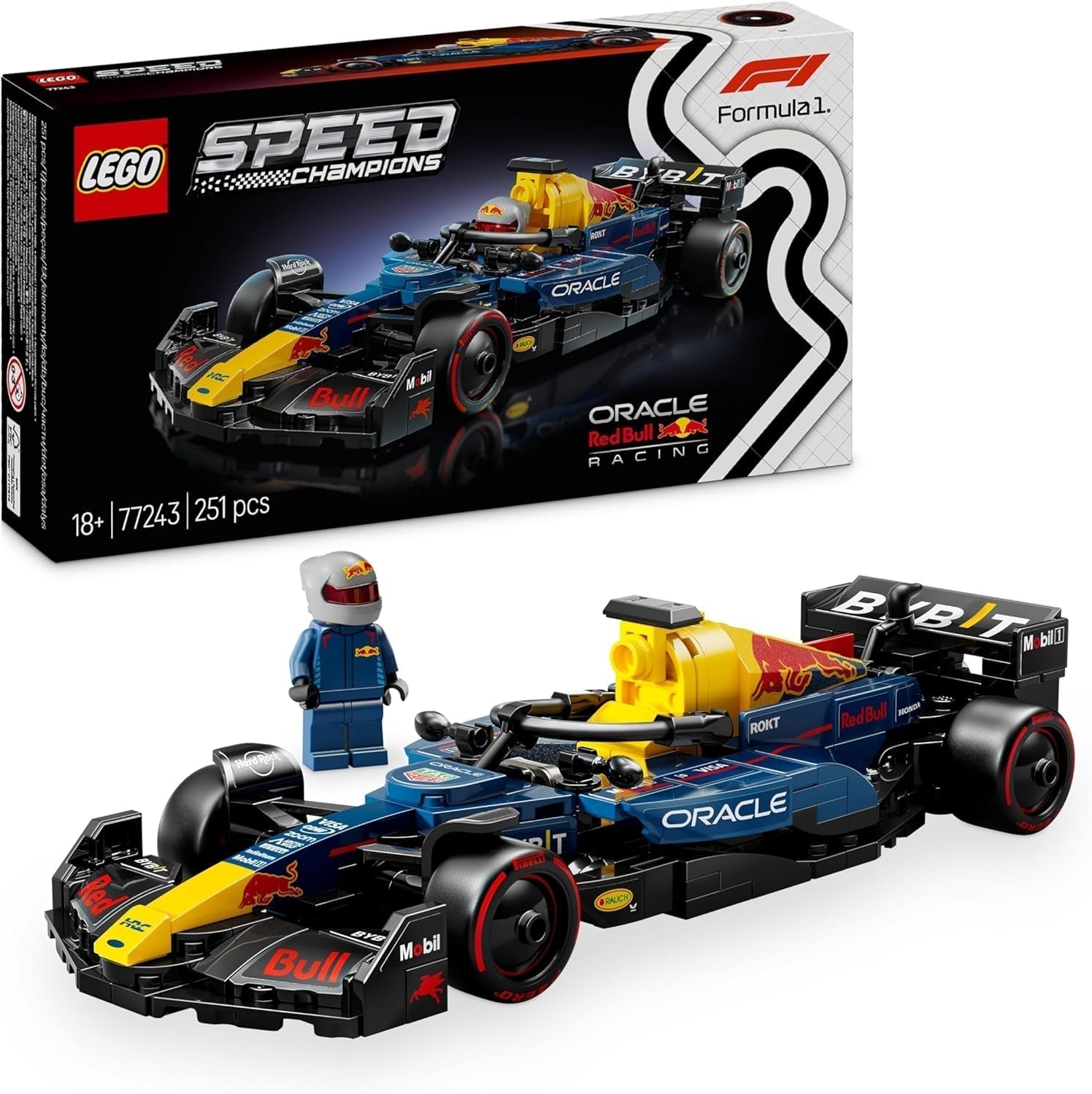 Závodní auto LEGO Speed Champions Mercedes-Amg F1 W15 - Minifigurka Formule 1 - Sběratelský a sestavitelný model auta - Dárek pro chlapce a dívky od 10 let nebo dospělé fanoušky 77244 Stavebnice v LEGO-Store Oracle Red Bull Racing Rb20 Závodní auto F1 77243