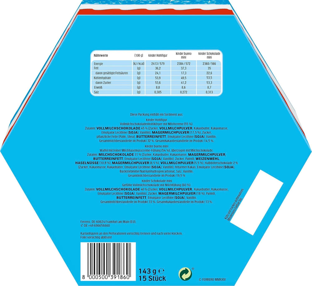 Vánoční talíř Kinder Mix - lahodné čokoládové speciality z řady Kinder - 143g