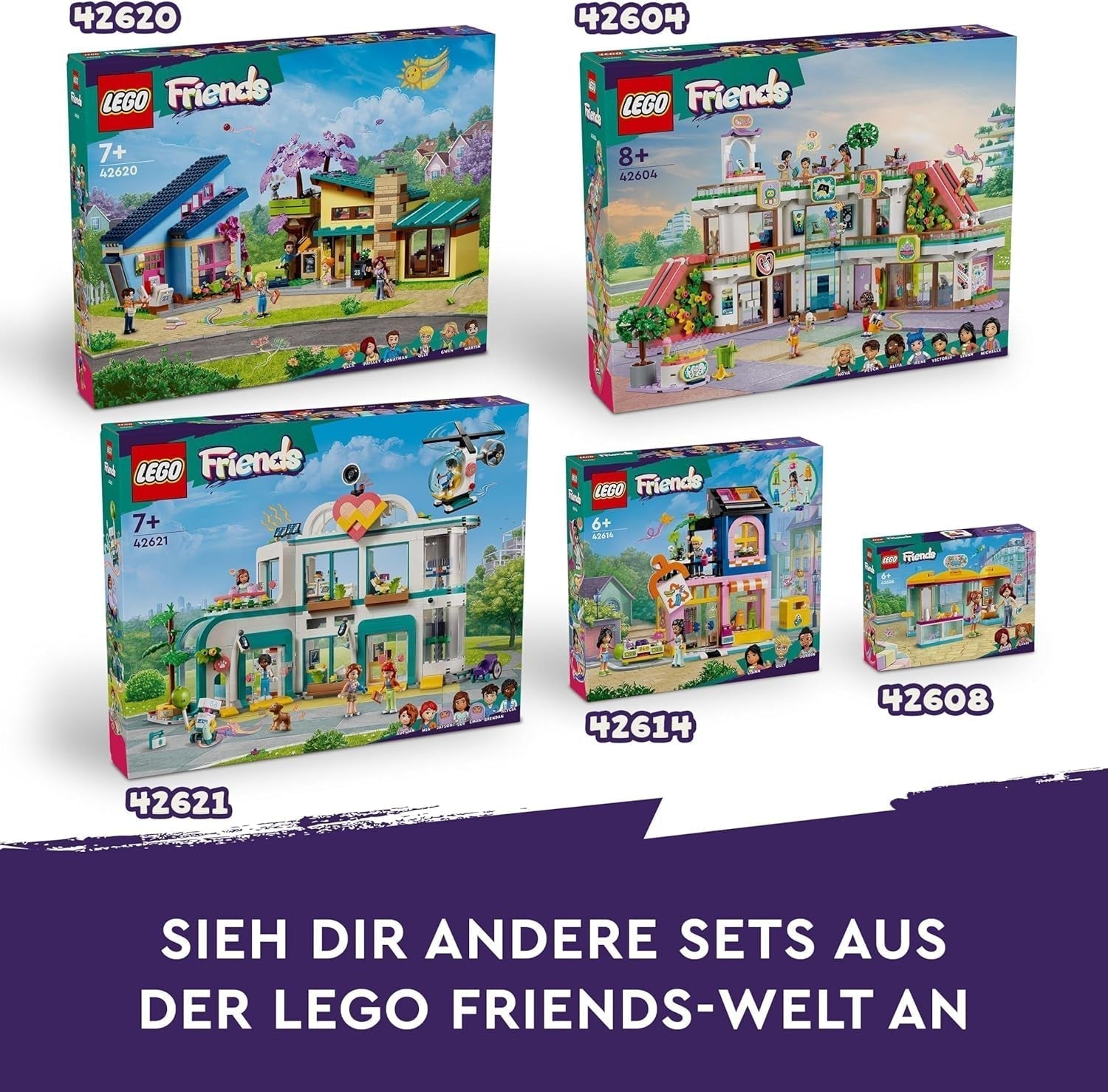 LEGO Friends Rodinný dům Ollyho a Paisleyových, Domeček pro panenky s figurkami a doplňky, Dvoupatrový domeček a domeček na stromě, Kreativní dárek pro dívky a chlapce 7+ 42620 Stavebnic Besuche den LEGO-Store