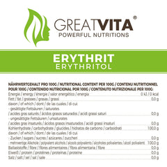 Greatvita Erythritol 1000 G | Kalorienfreie Süßungsmittel & Zucker-Alternative | Zahnfreundlich, Gut Löslich & Glutenfrei | Ideal Für Getränke, Dezerty & Baken Sweeteners Naty Shop