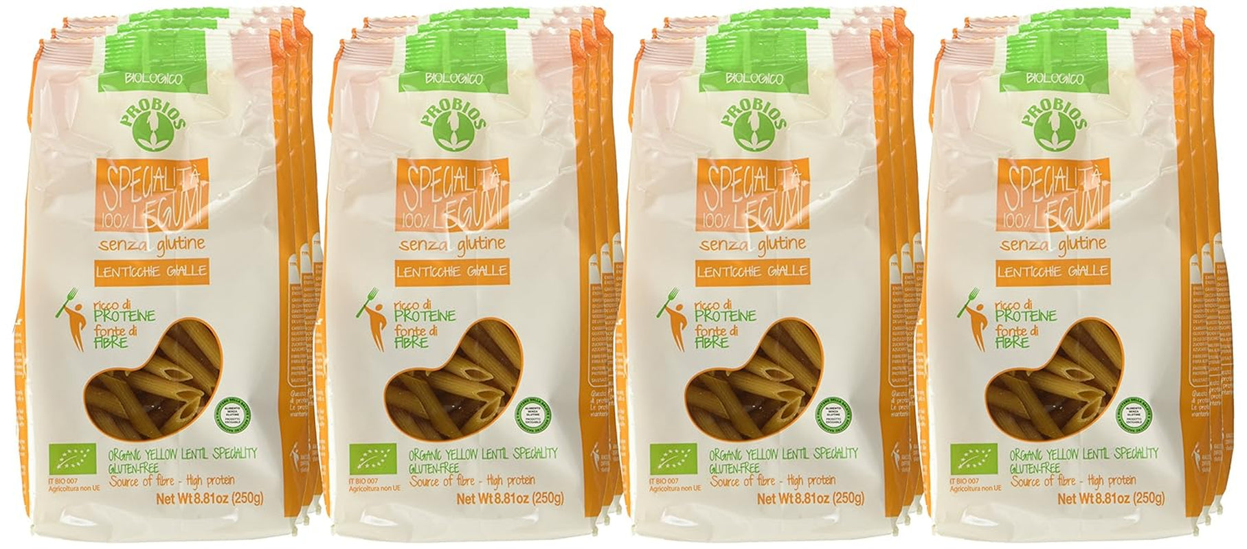 Penne ze žluté čočky, balení 12 ks (12 x 250 g)