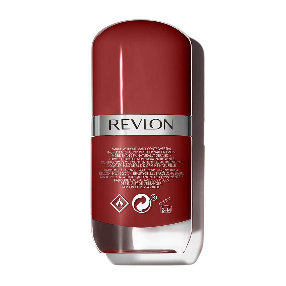 Revlon Ultra HD Snap lak na nehty, dlouhotrvající veganské složení, rychleschnoucí a plné krytí v jedné vrstvě, barva (8 ml), červená a černá (014), unisex