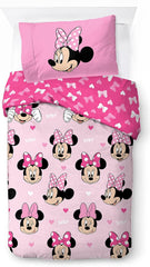 Dětské povlečení, postavičky Disney, 100% bavlna Dětské povlečení Naty Shop Pink - Minnie Mouse 135X200/50X70 (2 kusy)