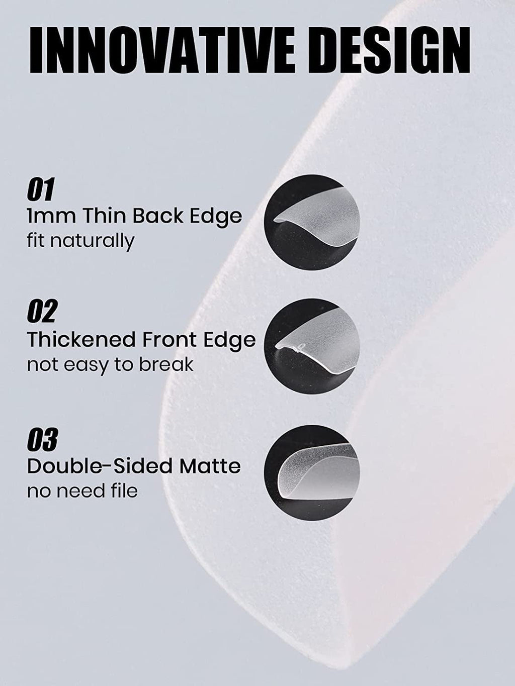 EBANKU 420 bucăți vârfuri de unghii scurte pătrate, vârfuri mate cu acoperire completă, vârfuri moi cu gel, vârfuri transparente pre-lustruite pentru unghii cu gel, vârfuri artificiale pentru extensii de unghii, 15 dimensiuni (scurte pătrate)