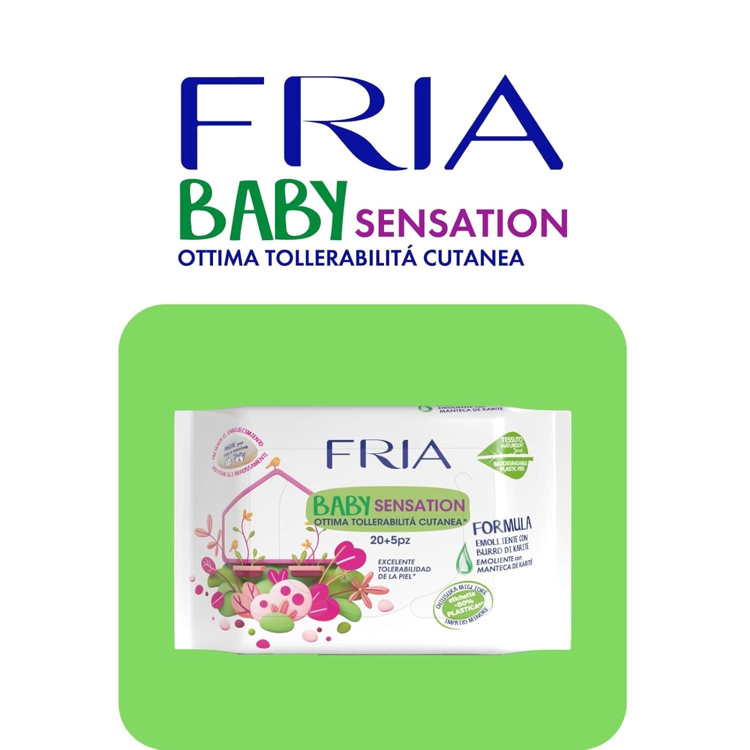 Fria Baby Sensation čistící ubrousky Baby Wet Wipes Naty Shop