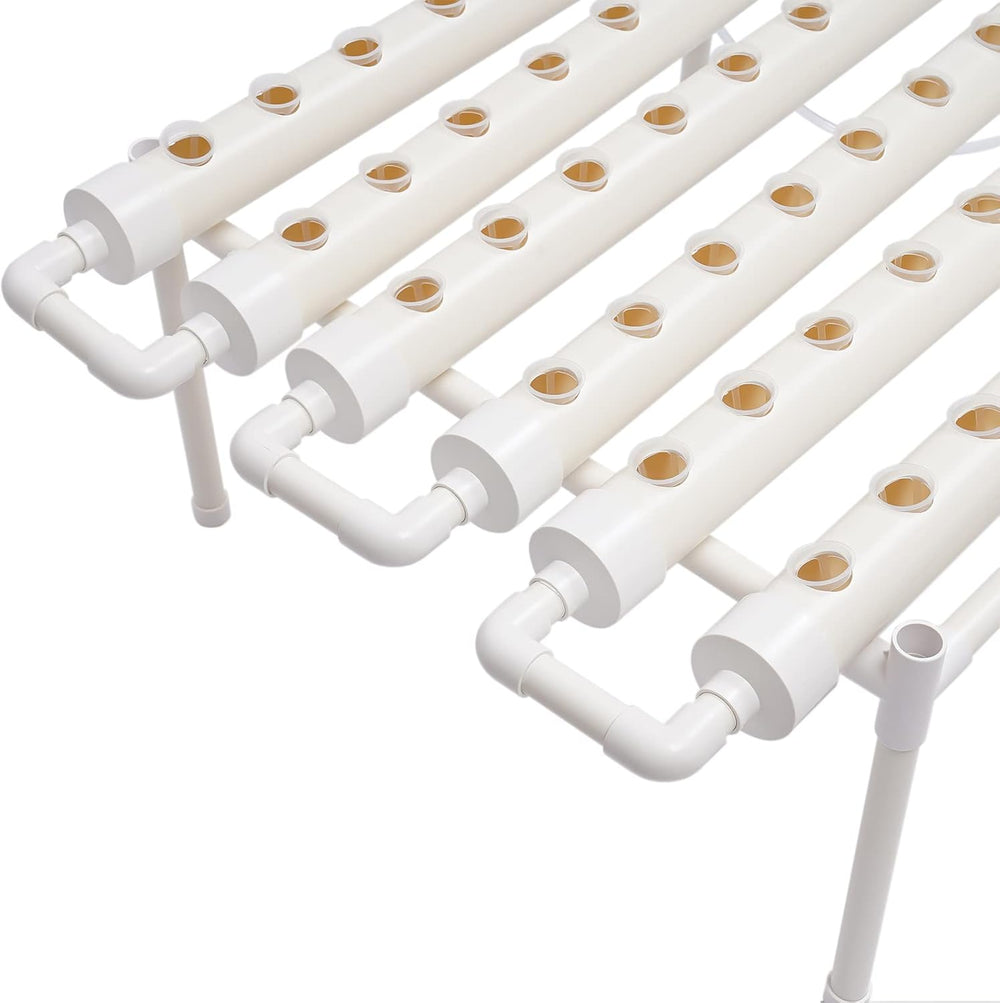 1vrstvá sada pro hydroponické pěstování s 54 květináči, systémy pro pěstování bez půdy z PVC s vodní pumpou, sady pro hydroponické pěstování pro pěstování zeleniny a ovoce na balkónech, zahradách, terasách a dvorcích