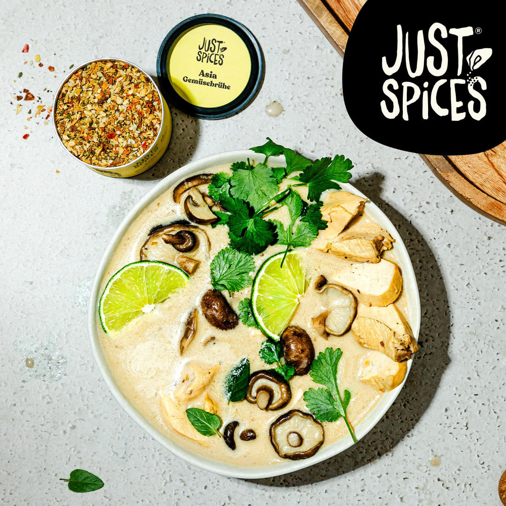 Just Spices Asia Gemüsebrühe I Würze asiatische Suppen zu Hause selbst I Gewürzdose, 65 g