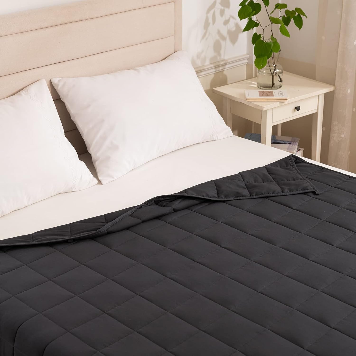 Good Nite Weighted deka pro dospělé Těžká deka pro klidné smysly Šedá 8 Kg 150 X 200 Cm Přikrývky a přikrývky Naty Shop