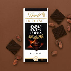 Lindt Čokoláda | Tyčinka EXCELLENCE 85% kakaa | 100 g | Extra tmavá čokoláda | Veganská čokoládová tyčinka