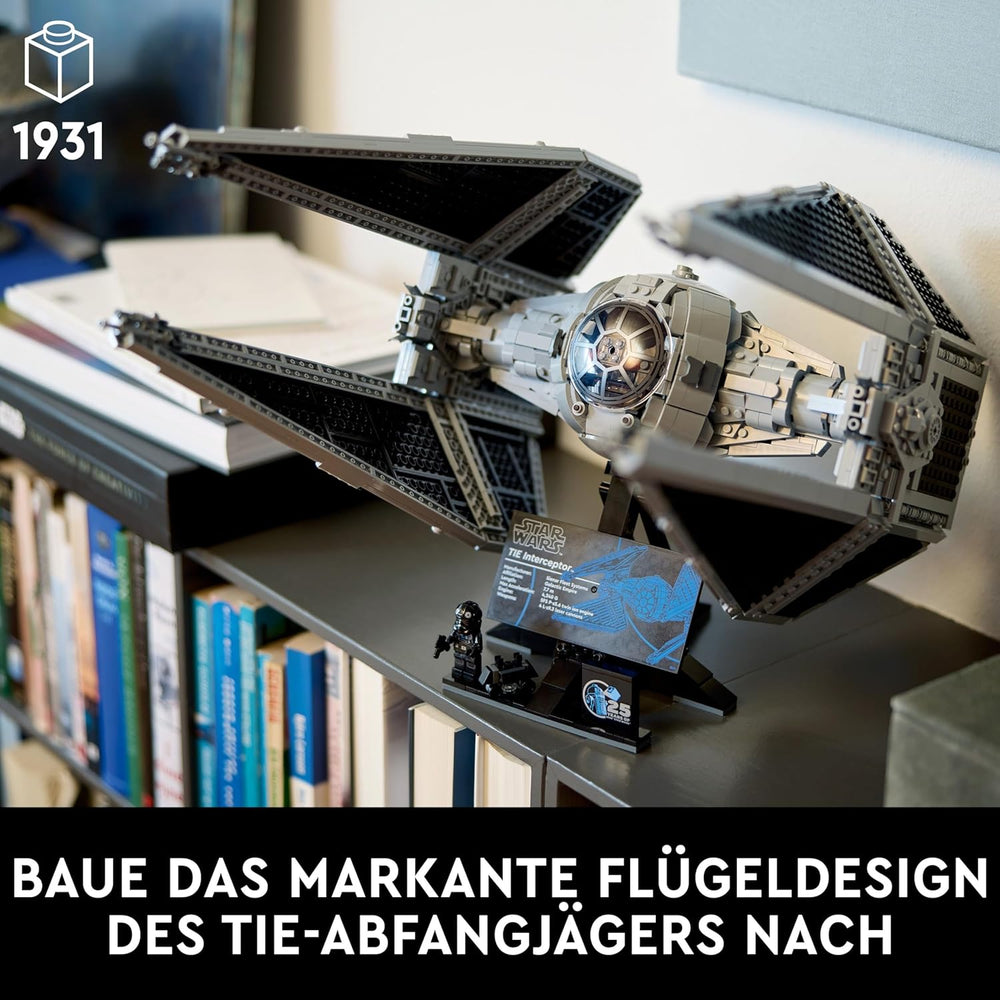 LEGO Star Wars TIE-Abfangjäger, kreativní Bauset aus der Ultimate Collector Series für Erwachsene, Modell eines Sternjägers Steinen, Geschenk für Fans, Sammlerstück, UCS-Set 75382