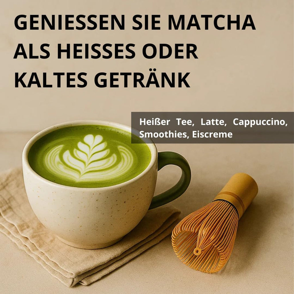 | Matcha pulbere bio 100 g | Ceai verde Matcha pulbere Ceremonial Grade | 100% natural și calitate premium | Ceai detoxifiant | Compatibil cu setul Matcha, tel, bol și pahar.