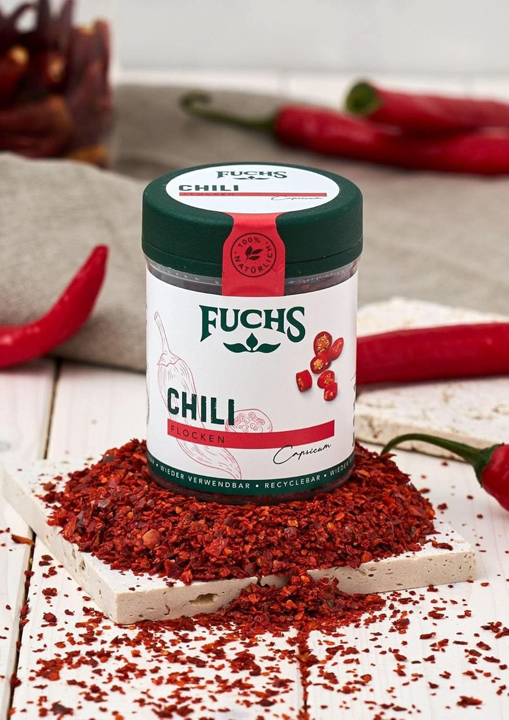 Fuchs Chilli vločky, 50 gramů Condiments Naty Shop