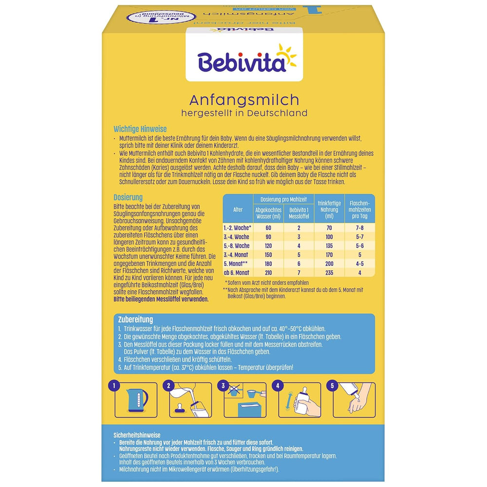 1 sušené mléko pro kojence, od narození, (5 x 500 g)