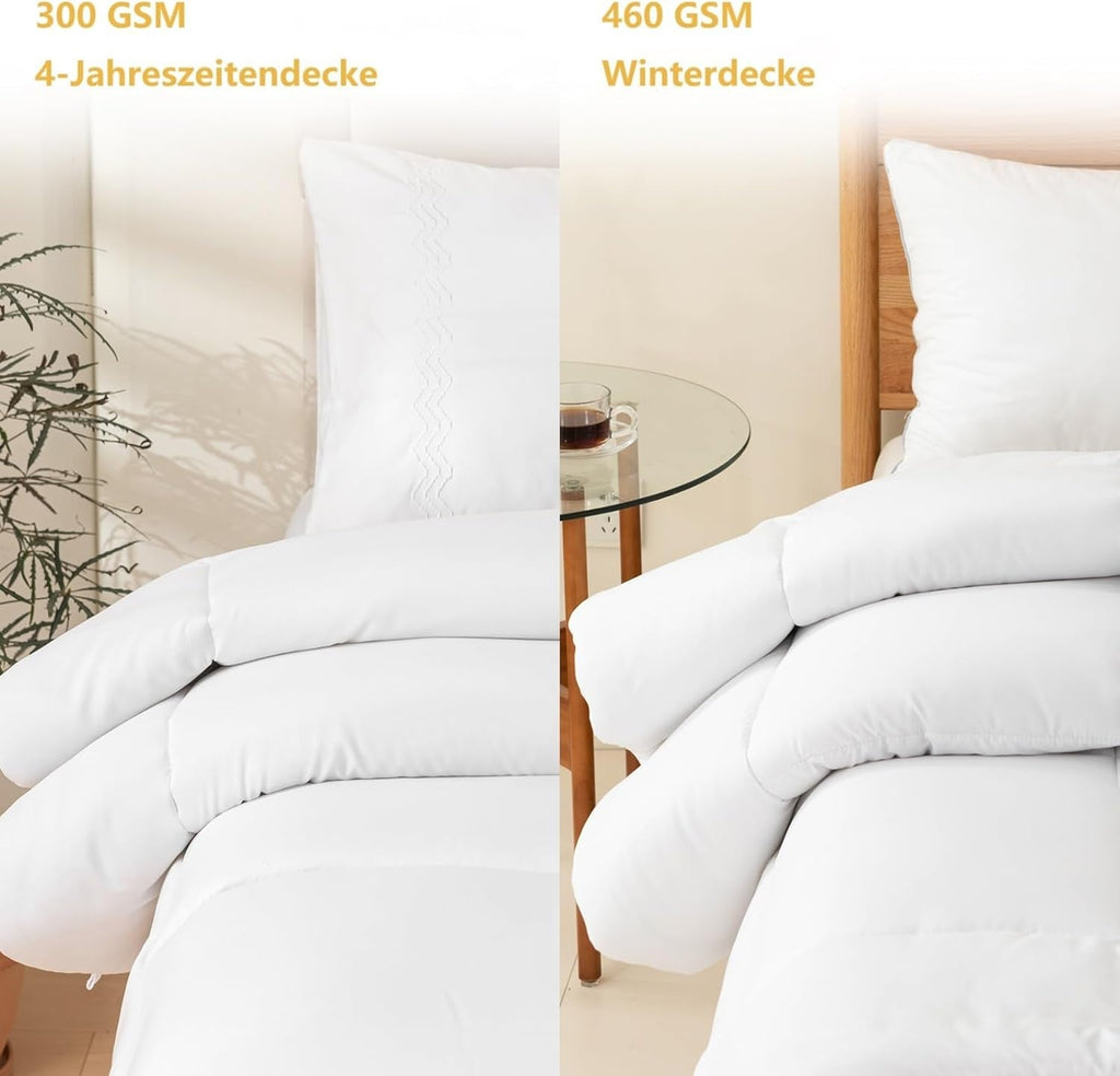 Plapumă Good Nite Plapumă pentru toate anotimpurile 155X220 Cm Plapume 4 anotimpuri Plapumă din microfibră Plapumă pentru patru anotimpuri Alb (155X220 Cm) Plapumi si pilote Naty Shop